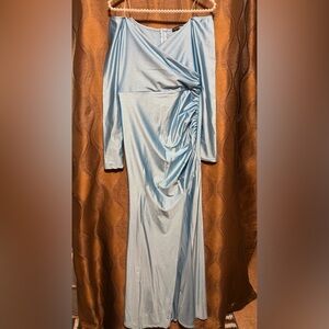 Fashion Nova Light Blue Maxi Dress